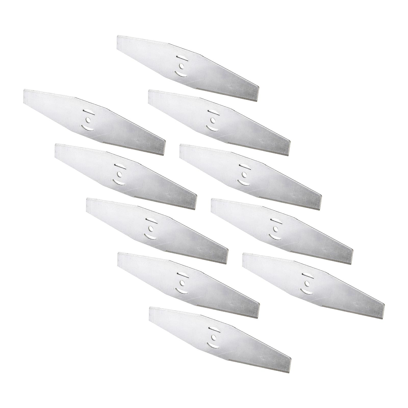 Magideal - Accesorio Para Cortacésped Eléctrico, Cuchillas Para Cortar Césped, Ajuste De 5Mm, Orificio De Instalación, Cuchilla Cortadora De Jardín De Acero Inox 10 Piezas Rectas