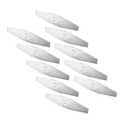 Magideal - Accesorio Para Cortacésped Eléctrico, Cuchillas Para Cortar Césped, Ajuste De 5Mm, Orificio De Instalación, Cuchilla Cortadora De Jardín De Acero Inox 10 Piezas Rectas