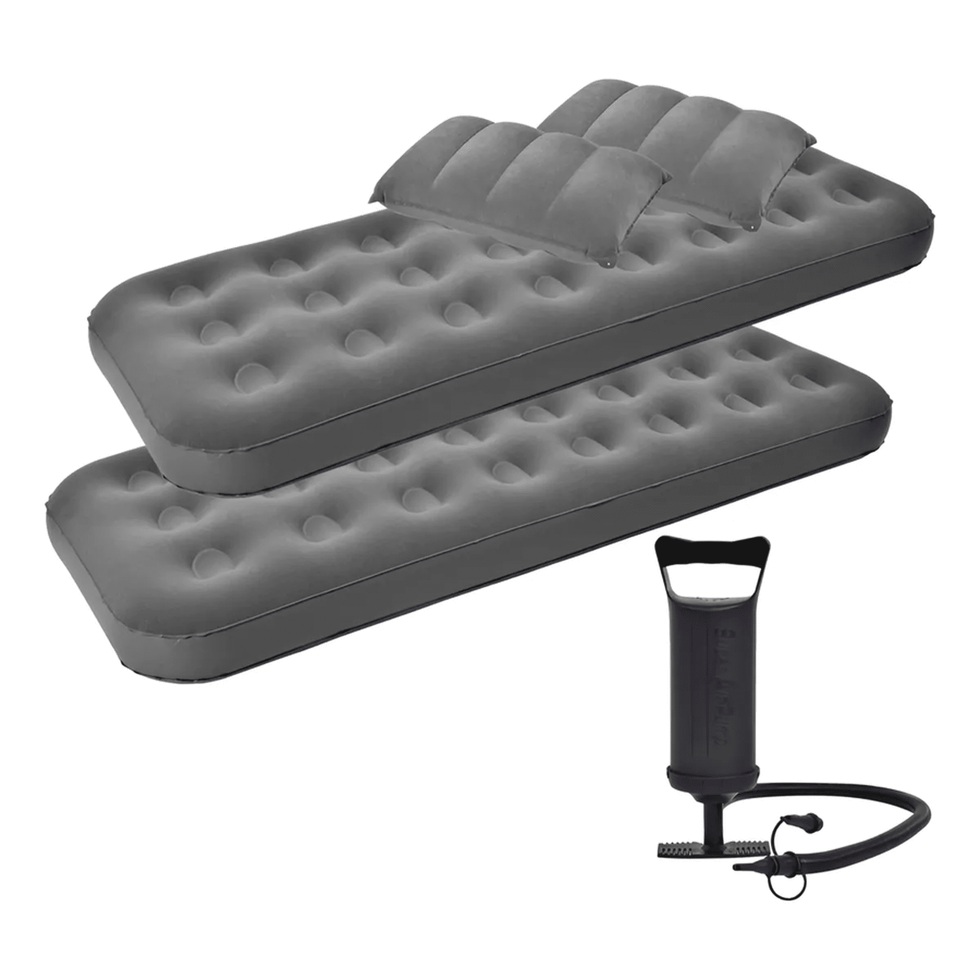 Genérico - Colchon Inflable 2 Plazas Matrimonial Inflador + 2 Almohadas Verde