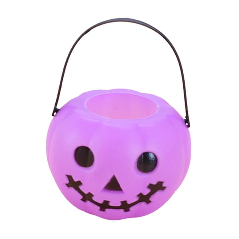 Bothyi - Cubo De Calabaza Cubo De Truco O Trato Para Accesorios Decoración De Mesa Regalo Navideño Violeta