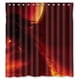 thumbnail image 1 of Cortina de ducha con diseño de volcán enfurecido, juego de cortinas de baño con ganchos, tamaño 66 x 72 pulgadas, 1 of 3