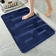 thumbnail image 2 of 1pc Ultra-Soft Memory Foam Bath Mat with Super Absorbent Cobblestone Design - Machine Washable and Perfect for Bathroom Comfort, 2 of 5
