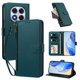 thumbnail image 2 of Funda con Billetera para [Xiaomi Redmi Note 14 Pro 5G] con Bolsillo Zipper y Tarjetero Verde pavo real, 2 of 6