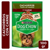 Alimento Húmedo Cachorro Sabor Carne Pouch 100 G Dog Chow