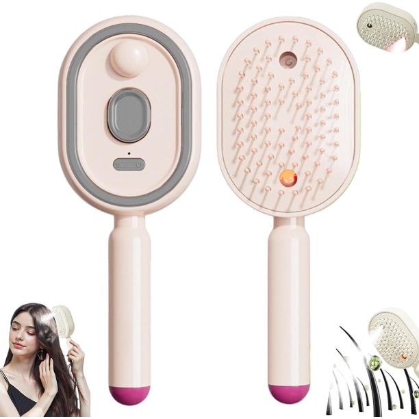 Cepillo pelo vapor eléctrico 2027 desenredante vaporizador reduce frizz estática