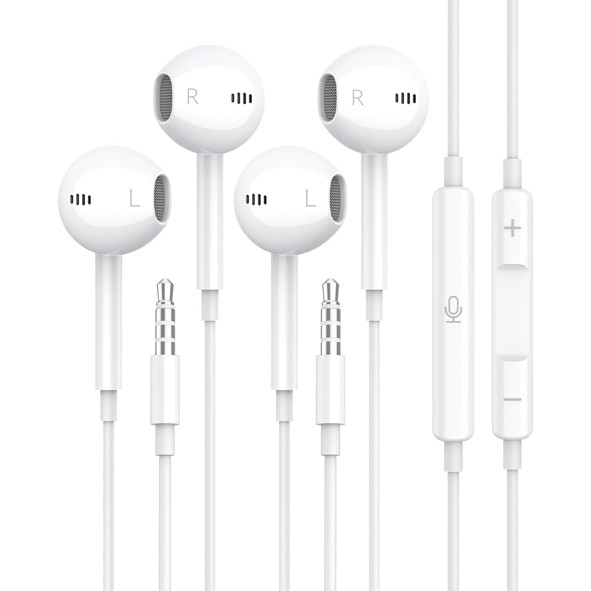 Auriculares Apple Blxsounds Con Cable Y Micrófono [paquete De 2]
