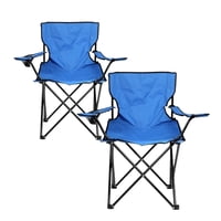 Genérico - Pack X2 Silla Plegable Camping Silla Playa Con Portavasos
