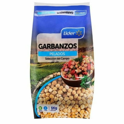 Garbanzos Sin Piel Bolsa 1 Kg Lider