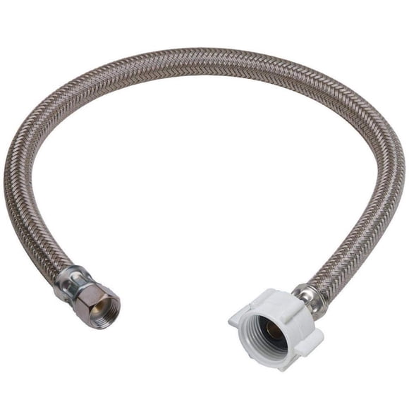 Conector de agua para inodoro EZ-FLUID de 23 cm en acero inoxidable
