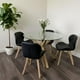 thumbnail image 2 of Comedor Mesa Equiz 100cm + 4 Sillones Rubik Negro, 2 of 3