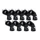 thumbnail image 1 of Cubiertas De Cabeza De Golf Mallet Putter Profesionales Equipo De Entrenamiento Al Aire Libre 9pcs Hierro Negro, 1 of 5