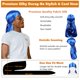 thumbnail image 5 of Set de Bonete y Durag de Seda para Hombre Himoswis C-Azul 2 Piezas, 5 of 6