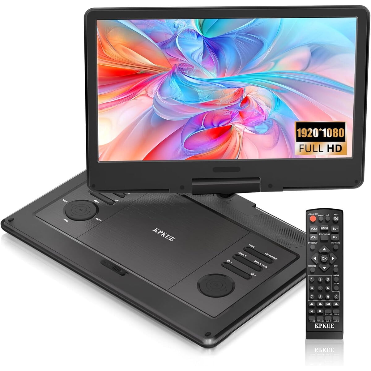 Dvd Portátil Kpkue 15.6 Fhd 1920x1080 Hdmi Pantalla Giratoria