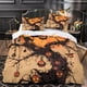 thumbnail image 3 of Juego de funda nórdica de Halloween con estampado 3D, funda de edredón de microfibra suave con diseño de calabaza, 3 piezas con cierre de cremallera, funda de edredón y funda de almohada par, 3 of 3