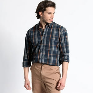 Truval - Camisa Manga Larga Trevira Cuadros Regular Fit