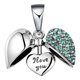 thumbnail image 4 of Dangle Pendant Charms Beads S925 Heart DIY Jewelry Regalos Para Papá Mamá Verde, 4 of 5