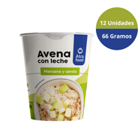 Alcafood - Vaso Avena Manzana Y Canela 12X 66 Gr