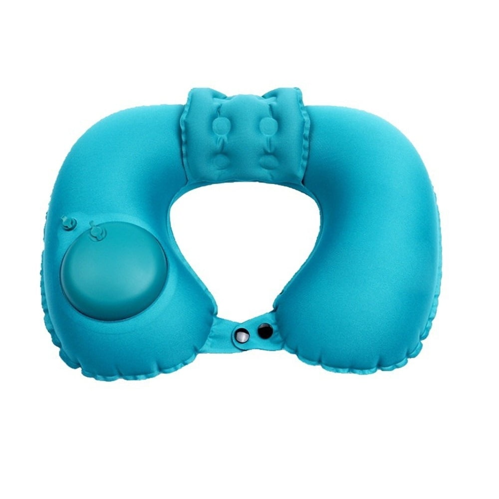 Xusx111 - Almohadas Inflables De Baño De 2 Piezas Para Bañera Cabeza De Baño Y Cuello En Forma De U Soplar Almohada De Viaje De Cuerpo Completo Con Botón Ajustable Almohadas De Bañera Para Aviones Duc