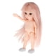 thumbnail image 4 of Lovely 16cm Ball Jointed Girl Doll Nude Body Cabello Dorado Rosa Con Flequillo, 4 of 5