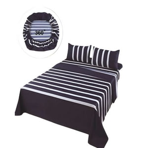 Genérico - Juego De Sabanas Casa Sol 2 Plazas Azul Oscuro