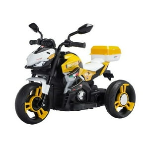 Mundo Online - Moto Niños Electrica 3 Ruedas Nitro Italy V4 Luz Y Sonido Amarilla