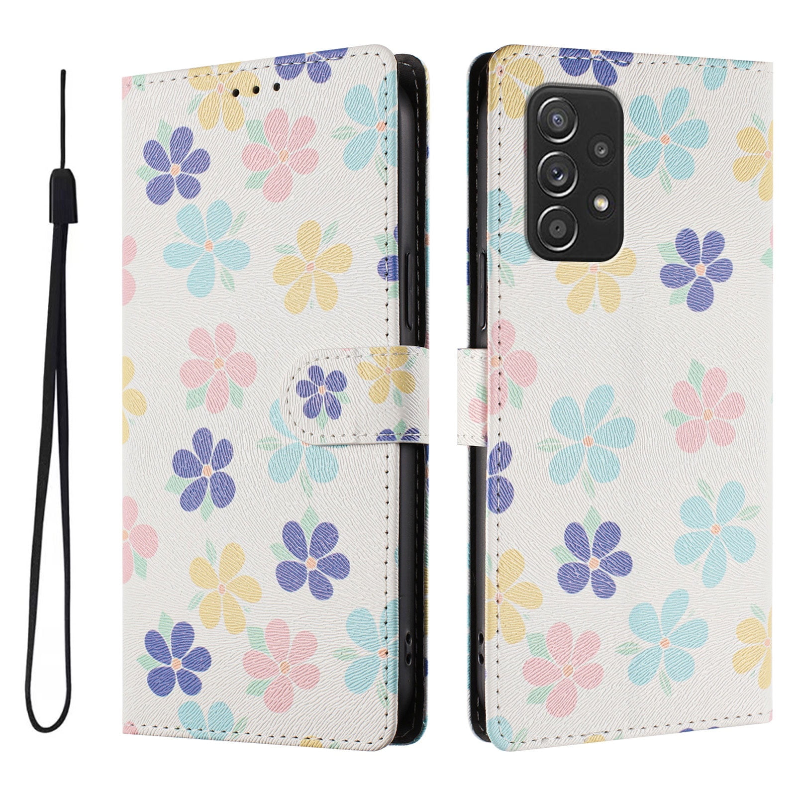 Foxdock Funda Tipo Cartera Para Samsung Galaxy A52/a52s Con Soporte Y Correa – Diseño De Patrones Lindos