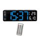 thumbnail image 2 of Reloj De Pared Digital Reloj De Mesa Con Alarmas Duales Para Decoración Del Hogar Dormitorio Mesita De Noche Pequeña Luz Azul, 2 of 3