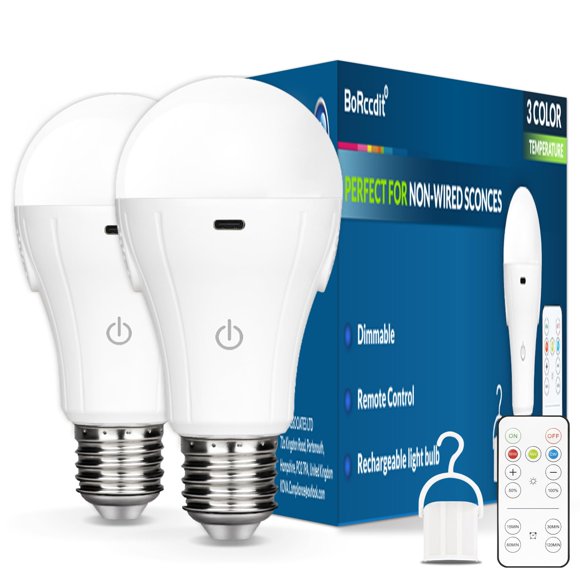 Bombillas BoRccdit Inalámbricas Regulables (Pack de 2)