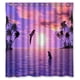 thumbnail image 1 of Cortina de ducha con diseño de delfín, juego de cortinas de baño con ganchos, tamaño 66 x 72 pulgadas, 1 of 3