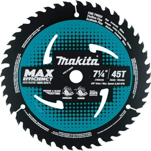 Makita - Hoja De Sierra B 68585 7 1 4 45T Con Punta De Carburo De Máxima Eficiencia