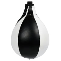 Ioensy - Saco De Boxeo De Cuero Pu Con Forma De Pera, Colgante De Combate, Negro Y Blanco