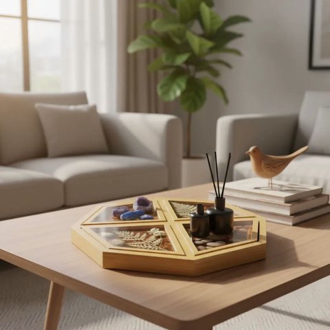 Decostilo - Bandeja Decorativa Multifuncional Estilo Vanguardista