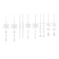 Magideal - Adorno Navideño Transparente Con Carámbano De Navideño, Decoración Falsa Para Fiesta De Navidad Diy Para Suministros De Fiesta, Año , Estilo A