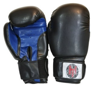 Human Touch - Guantes Box H.Touch Entrenamiento 14 Oz Negro/Azul C/Velcro