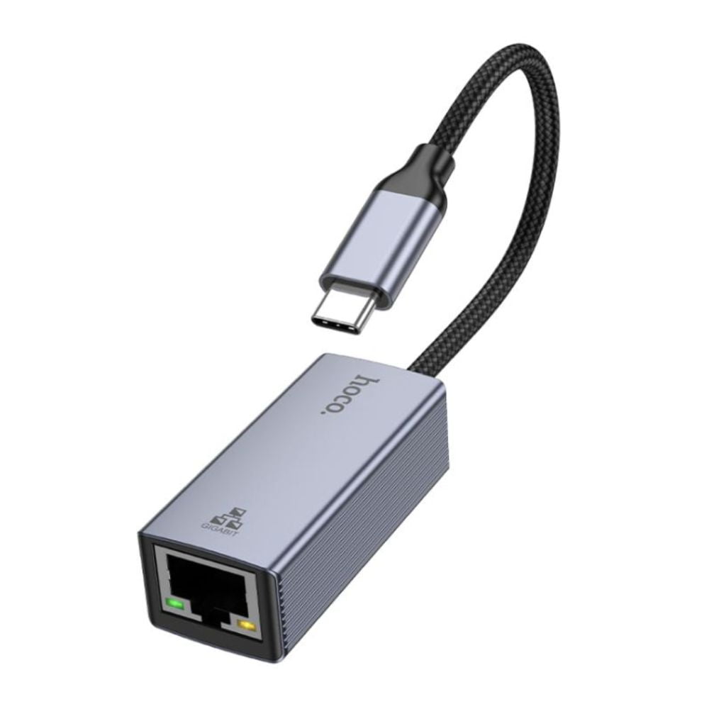 Hoco - Hub Adaptador Ethernet Usb C A Rj45 Gigabit 1000 Mbs