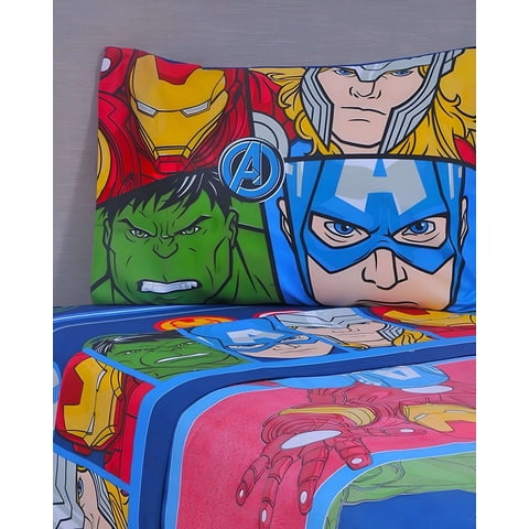 Juego Sábana Infantil Avenger Plaza Y Media Mashini 01
