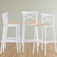 thumbnail image 2 of Pack 4 Taburetes Bar Valentino Blanco 65 cm | Apilable| Exterior, 2 of 10