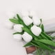 thumbnail image 2 of Ramos De 9 Tulipanes Flores Artificiales Decoración Hogar blanco Talla Única, 2 of 4