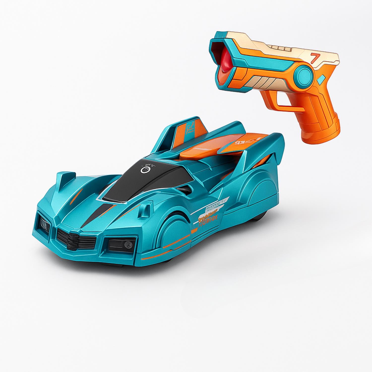 Fliperex - Auto A Control Remoto Laser De Pared Trepa Muro Antigravedad Azul