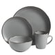 thumbnail image 2 of Juego de vajilla Gibson Home Rockaway con borde gris/dorado, 16 piezas, 2 of 7