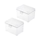 thumbnail image 1 of 2 Cajas De Almacenamiento Transparentes Con Tapa, Organizadores De Escritorio Para Tarjetas, Escritorio Del Hogar, 1 of 5