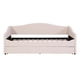 thumbnail image 3 of Teddy Fleece Twin Size Upholstered Daybed with Light and Trundle, Beige, 3 of 3