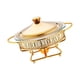 thumbnail image 5 of Olla Calentadora De Comida Para Buffet, Plato De Frotamiento De 2L, Juego De Buffet Para Fiestas Navideñas, Catering, Dorado, 5 of 5