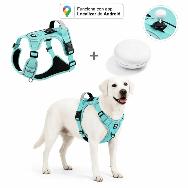 Arnés Reflectante para Perros con Localizador Android