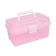 thumbnail image 3 of Caja de almacenamiento de herramientas para uñas, soporte portátil para herramientas de manicura con mango, contenedor de cepillos para uñas, oficina, Rosa, 3 of 5