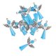 thumbnail image 3 of 12 piezas de aleación de ala de ángel encantos de acrílico colgante resultados de la joyería azul, 3 of 5