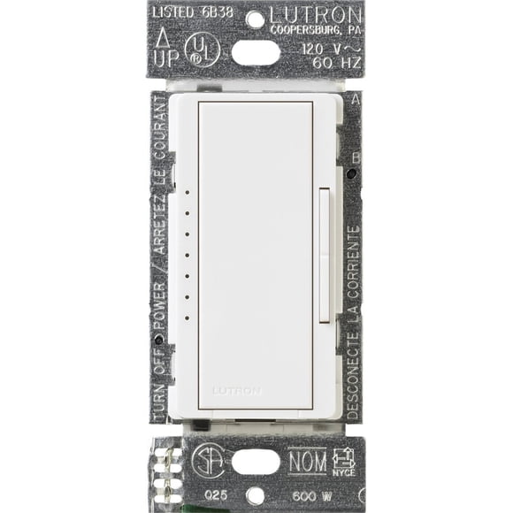 Regulador de distribución eléctrica Lutron MA-RH-WH de 120 V, color blanco
