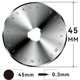 thumbnail image 3 of Hojas para Cortadora Rotativa SUBSTIGO 45 mm Paquete de 10 Acero SKS-7, 3 of 5