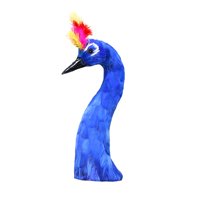 Magideal - Estatua De Escultura De Animal Decorativo Figura De Jardín En Resina Moderna Adecuada Para Regalo Decoración De Hogar Librero Mesa Pasillo Azul