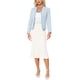 thumbnail image 2 of INSPIRE CHIC Blazer de Tweed a Cuadros para Mujeres Regreso a Clases Manga Larga Abierto al Frente Chaqueta de Oficina S Azul, 2 of 6